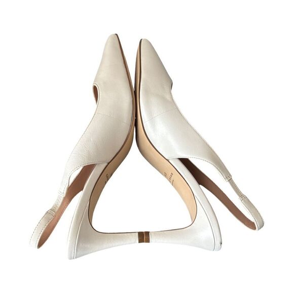 COLE HAAN VANDAM LEATHER SLING-BACK PUMP IVORY - Picture 9 of 11
